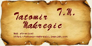 Tatomir Makregić vizit kartica